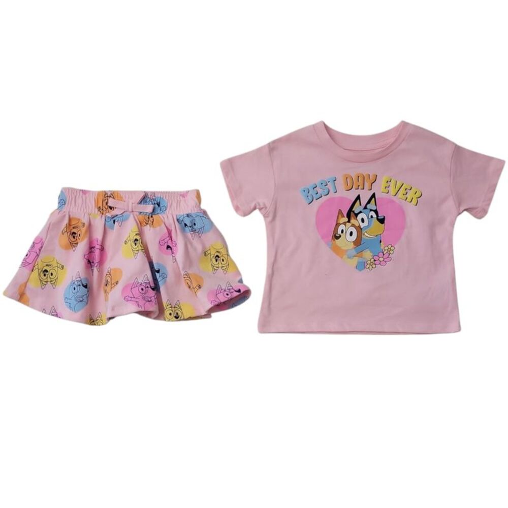 Character Toddler Girl's 2-Piece Bottom & T-Shirt Set - Bluey